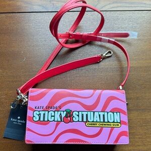 KATE SPADE “Sticky Situation” Cherry Chewing Gum 2-Way Handbag/Crossbody NWT
